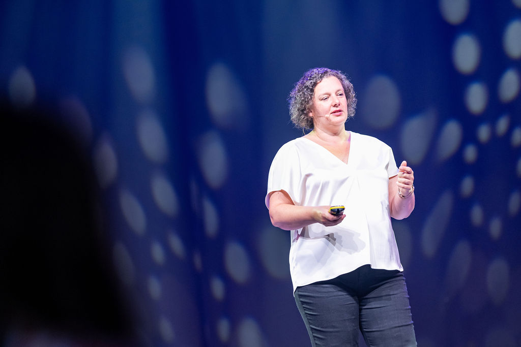 Nicole op het podium